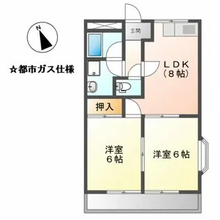 サニー加島【2階】の間取り