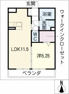 ラフィネ・マルモ505【1階】の間取り