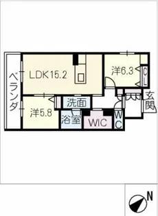 アンビエラ八事【1階】の間取り