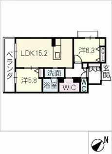 アンビエラ八事【2階】の間取り