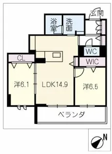 アンビエラ八事【3階】の間取り