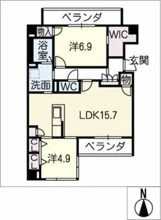 ヴィッテルーア【4階】の間取り