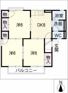 セジュール花田【2階】の間取り