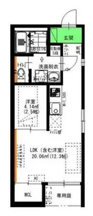 グランレーヴ伝馬【1階】の間取り