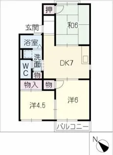 メゾンルミエールA・B棟【2階】の間取り