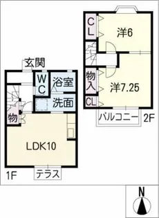 エンゼルハイツ B棟【2階】の間取り