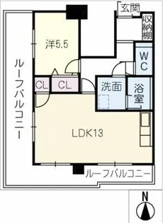 パラティーノ井東【6階】の間取り