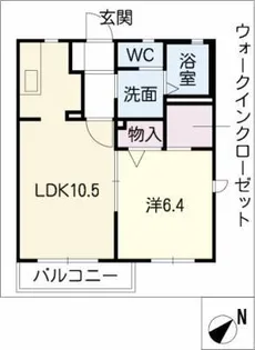 グロスコート新守山【2階】の間取り