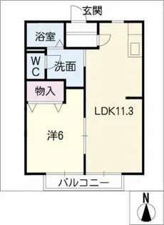 グリーンステージしんさかえA棟【1階】の間取り