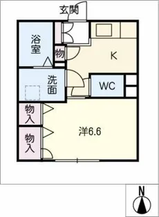 アリスティオ榎【1階】の間取り