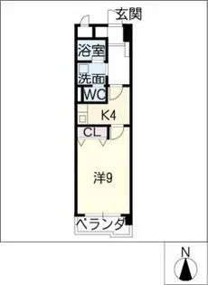カスティーヌ前津【2階】の間取り
