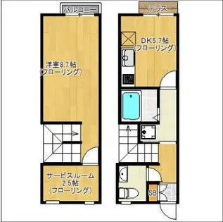 CasaJR箱崎 D棟【1階】の間取り