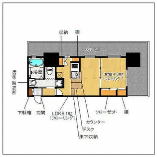 F・PARC GRANDMARK天神【13階】の間取り