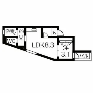 NAGOYA THE NAVYWOOD【3階】の間取り