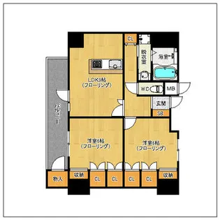 ビュートリアム平尾【5階】の間取り