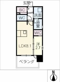 K-prince中村公園【10階】の間取り