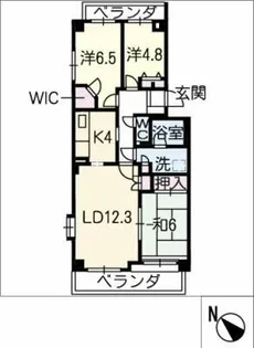 サンマンションアトレ御棚町 401号【4階】の間取り