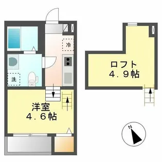 ラフェリオ Ⅱ【203号室】の間取り