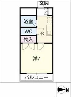 パークサイド白山【1階】の間取り