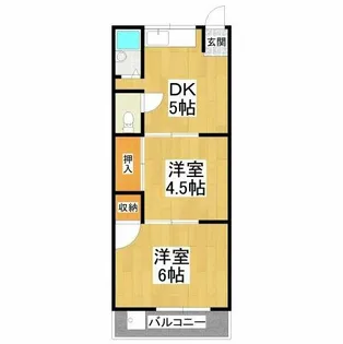 狭山桜台マンション【4階】の間取り