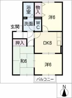 EastPlaza B【2階】の間取り