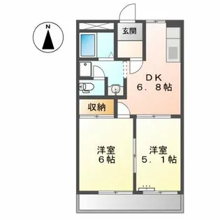 エポックハウス西桜木【2階】の間取り