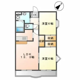 メゾン ド アンジュ【2階】の間取り
