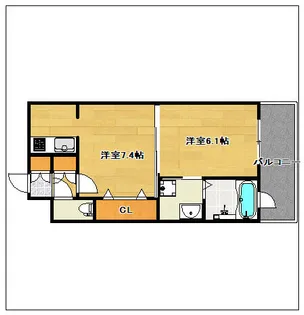 エンクレスト天神MODE【10階】の間取り