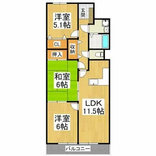 パストラルのぞみ野【4階】の間取り