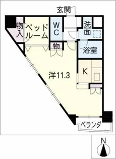 アルファパル阿由知通【6階】の間取り