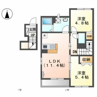 サンスマイル法華【2階】の間取り