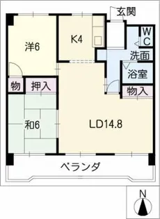 エラン平針【6階】の間取り