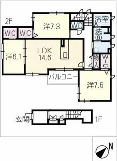 リラフォート平針【2階】の間取り