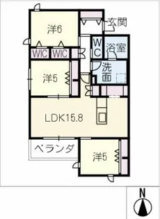 グランヴィラ社台【2階】の間取り