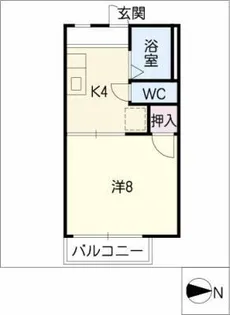 クレセント雪見【1階】の間取り