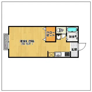 アーバン高宮【206号室】の間取り