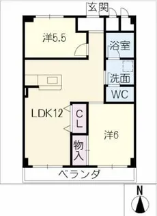 太平コーポラスⅠ【1階】の間取り