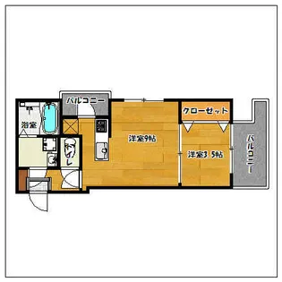 アクタス大手門II【5階】の間取り