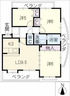 ビラーション笠寺【4階】の間取り
