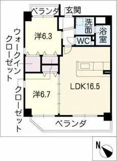 THREE ARTS【1階】の間取り