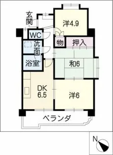 シャルル安藤Ⅱ【2階】の間取り