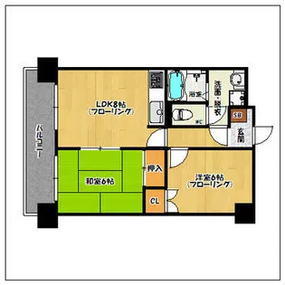 パークサイド薬院【705号室】の間取り