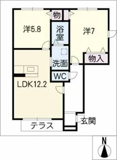 三軒家の杜A棟【1階】の間取り