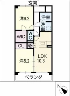 フランダース北山【3階】の間取り