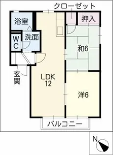 クレストコートC棟【1階】の間取り