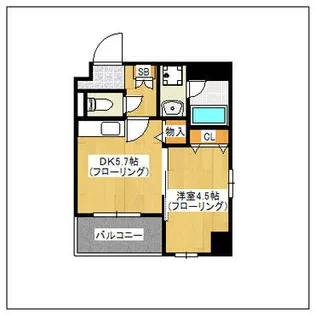 モダンパラッツォ九大医学部前【502号室】の間取り