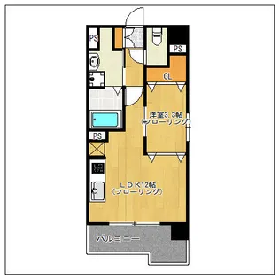 レジディア博多東【6階】の間取り