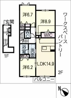 グリーンベル【2階】の間取り