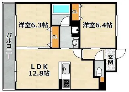 ソレイユアンドメイプル【5階】の間取り