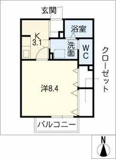 サンガーデン大宝【1階】の間取り